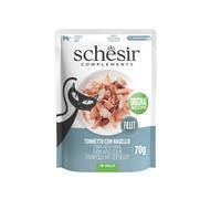 Schesir Adult Filetes de Atún con Merluza en Gelatina Sobre para Gatos 70 gr