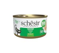70 g Schesir Filetes de Pollo con Jamón en Gelatina lata para gatos