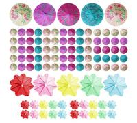 70 Paraguas De Frutas Pequeñas Firmadas, 20 Paraguas De Flores Firmadas, Paraguas De Cóctel, Decoraciones De Cócteles, Cócteles Con Paraguas De Papel, Decoraciones De Cócteles De Papel