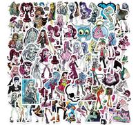 70 pegatinas de Monster High Monster High Set de pegatinas de vinilo impermeables para ordenador portátil niños coches moto bicicleta monopatín equipaje maleta computadora pegatinas graffiti Decal