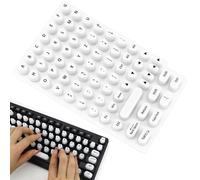 70 Pegatinas para Teclado con Letras de Puntos Altos, Pegatinas para Teclado con uñas largas, Pegatinas con Letras de Burbujas para Mujeres, artículos de Oficina, Juegos y niñas