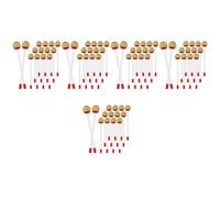 70 piezas de baquetas tambor con forma piruleta, redondas, colores del arcoíris, plástico, for percusión infantil Para BateríA