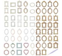 70 piezas Hojas de Encaje Marco de Scrapbook, Marco de Scrapbooking y Pinzas, Marco de Fotos Scrapbooking Materiales Papel Scrapbooking Pegatinas Vintage para DIY Diario Álbum Decorativos