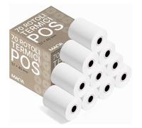 70 Rollos Pos Medidas: 57 x 40 cm con núcleo de 12 mm | Rollos POS para caja registradora telescópica | Impresión clara y duradera | Compatibles con todos los puntos | Rollos de recibo de papel