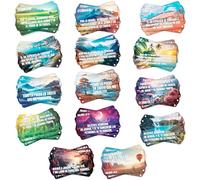 70 tarjetas de felicitaciones con versículos de la Biblia en español: cita inspiradora religiosa cristiana - Agradecimiento y aliento en blanco en la parte trasera - notas escolares para niños -