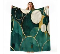 70 x 100 cm Manta para Todas Las Estaciones, Manta de Franela Estampada Minimalista Lujoso Mármol, Verde Esmeralda Manta de Felpa Suave y Ligera, Ideal para Adultos y niños