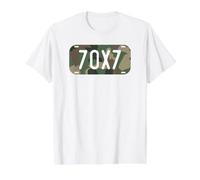 70 x 7, Setenta Veces Siete, recordatorio Cristiano de perdonar Camiseta gráfica económica, Hombre, Blanco, M