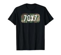 70 x 7, Setenta Veces Siete, recordatorio Cristiano de perdonar Camiseta gráfica económica, Hombre, Negro, M
