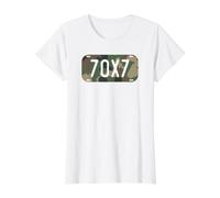 70 x 7, Setenta Veces Siete, recordatorio Cristiano de perdonar Camiseta gráfica económica, Mujer, Blanco, S