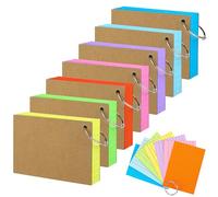 700 HOJAS Fichas de colores con anillas - Tamaño A7 - Doble cara rayada - Fichas de notas - Material escolar/oficina - 150 g/m² - 7 colores - Ref. PAP06A7MX1