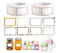 700 Piezas Pegatinas para Tarros de Mermelada, Escriturable Etiquetas Autoadhesivas para Mermelada Stickers Decorativos, para Tarros De Mermeladas, Tarros De Especias, Botellas,37x25mm