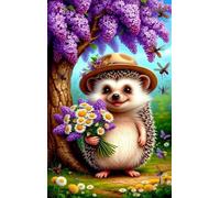 700 Piezas Rompecabezas para Adultos, Erizo Lavanda, 52x38 cm, Puzzle Desafiante Decorativo y Regalo Original