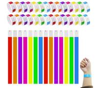 700 pulseras de fiesta, pulseras de papel impermeables, para eventos, festivales, conciertos y pulseras de papel (7 colores)