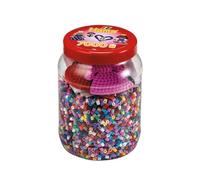 Hama 10.202 Beads and Pegboards in Tub, Red, 10.2020