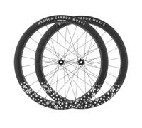 700C Bicicleta De Carretera Juego De Ruedas 50 Mm De Fibra De Carbono Llantas De Doble Pared A Través De Bujes De Eje De Rodamiento 7 8 9 10 11 12 Velocidades Casete De Bloqueo Central Freno De Disco