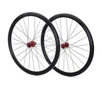 700C Bicicleta De Carretera Juego De Ruedas Eje Pasante Freno De Disco Altura 30/40/50mm Rueda 12 * 100mm/12 * 142mm 24H Llanta para 7-12 Velocidad Cassette(Rot,40mm)