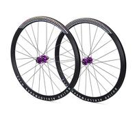 700C Bicicleta De Carretera Juego De Ruedas Eje Pasante Freno De Disco Altura 30/40/50mm Rueda 12 * 100mm/12 * 142mm 24H Llanta para 7-12 Velocidad Cassette(Purple,40mm)
