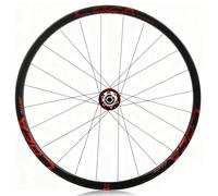 700C Bicicletas De Carretera Rueda Delantera Liberación Rápida 9x100mm/10x135mm Freno De Disco Rueda Trasera Bujes 24H para Cassette De 8-12 Velocidades(Red,Front)