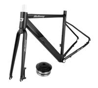 700C Cuadro De Bicicleta Carretera Freno De Disco Cierre Rápido 100/135mm | 19/20in Marco De Carreras De Aleación De Aluminio Con Horquilla, Cableado Semiinterno