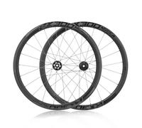 700C Fibra De Carbono Juego De Ruedas para Bicicleta De Carretera Altura 35mm/38mm/42mm Eje Pasante 6 Tornillos Freno De Disco Bujes 24H para Cassette De 8-12 Velocidades(38MM)