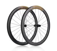 700C Fibra De Carbono Juego De Ruedas para Bicicleta De Carretera Eje Pasante Cierre Central Freno De Disco Bujes 24H para Cassette De 8-11 Velocidades Altura 40/45/50/60mm(50MM)