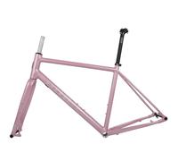 700C Gravel Cuadro De Bicicleta De Carretera 44/47/50/53cm Freno De Disco Eje Pasante 100/142mm Cuadro Cuadro De Bicicleta De Aleación De Aluminio con Horquilla BSA BB68mm(Pink,400mm)