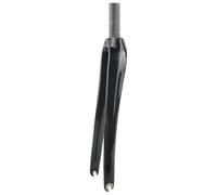 700C Horquilla Rígida De Carretera Fibra De Carbono Horquillas Delanteras for Bicicleta 28,6 Mm Tubo Recto De 1-1/8" Tubo Cónico De 1-1/2" Freno C Cierre Rápido 9 X 100 Mm(Glossy black,Straight)