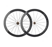 700C Juego De Ruedas Liberación Rápida Rueda para Bicicleta De Carretera Bujes De 100/130mm Aleación De Aluminio Llanta Altura 30/40/50mm Freno C/V para 7-12 Velocidades(Gold,50mm)