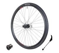 700C Juego De Ruedas para Bicicleta De Carretera con Cámara Y Cubierta Exterior Freno De Disco Ruedas QR Llantas De Aluminio Bujes 36H con Rotor para Cassette De 7-10 Velocidades(Rear)