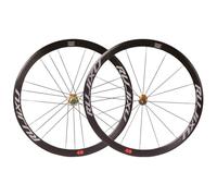 700C Juego De Ruedas para Bicicleta De Carretera Freno C/V Rueda Liberación Rápida Buje 100/130mm Aleación De Aluminio Llanta para Cassette De 8-11 Velocidades(Gold)