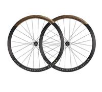 700c Juego Ruedas Bicicleta Carretera Rueda Altura 30/40/50mm Center Lock Eje Pasante 100/142mm Freno De Disco Llantas De Aleación De Aluminio 7-12 Velocidades Cassette(Black,50mm)