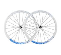 700C Rueda Delantera Y Trasera De Bicicleta Center Lock Eje Pasante 12 * 100mm/12 * 142mm Trinquete 36T Juego De Ruedas De Bicicleta De Carretera Llanta De Freno De Disco(Blauw)