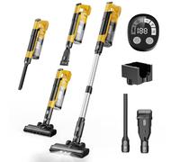 700W/60KPa/70Min Aspirador Sin Cable para baterías DEWALT 20V(batería no incluida), Aspiradora Escoba Vertical Potente con Pantalla Táctile LED, Cepillo Antienredos, para Pelo Mascota Alfombra Suelo