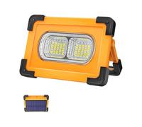 700W Rechargeable LED Floodlight 3 Modes Super Bright Work Light Portable LED Floodlight with Solar Panel Construction Lamp for Construction Site, Cam