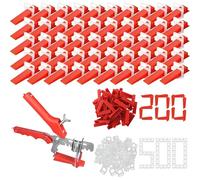 701 Piezas Niveladores de Azulejos 200 Cuñas Niveladoras Suelo 500 Cuñas Azulejos Cuñas Niveladoras Azulejos Cuñas para Azulejos Cuñas Nivelador de Azulejos Kit Sistema Nivelacion Pinza en Forma Cuña