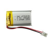 702030 Batería de 3,7 V 300 mAh LIPO L 30 mm B 20 mm T 7 mm JST PH2.0 Conector Placa de protección