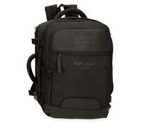 Pepe Jeans Bromley Mochila de Cabina para Portátil Portatil 15,6 pulgadas Negro 25x40x17 cms Poliéster 17L by Joumma Bags