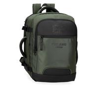 Pepe Jeans Bromley Mochila de Cabina para Portátil Portatil 15,6 Pulgadas Negro 25x40x17 cms Poliéster 17L by Joumma Bags