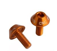 7075 Tornillos de aluminio para jaula de botella de bicicleta, mecanizados de 5 x 12 mm, paquete de 2 para una fijación segura (dorado)