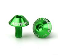 7075 Tornillos de montaje para jaula de botella de aleación de aluminio M5 x 12 mm, juego de 2 - Compatible con montaña y carretera para portabidones de bicicleta (verde)