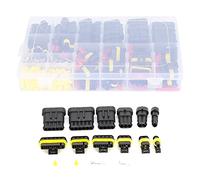 708Pcs Car Wire Connector Kit, Marine Plug Socket Terminals with Copper, 123456/////Hole Connectors for Automotive Lighting Electronics, Motorcycles, Boats, Trucks