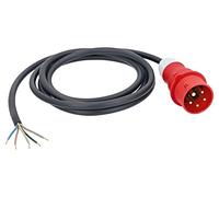 70970 Cable 5G6mm2 IEC 60309 3P+N+PE Enchufe,Cables Goma 5m AS SWABE
