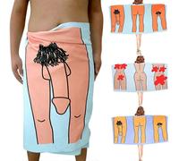 (70cm x 140cm,Light Blue)Creative Bath Towel Adult Funny Print Shower Body Wrap Soft Beach Towel Blanket