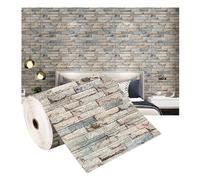 70cmx2m Meter Foam 3D Wall Stickers Self Adhesive Panel Home Decor Living Room Bedroom House Decoration Bathroom Brick Wallpaper(Color-08)