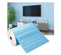 70cmx2m Meter Foam 3D Wall Stickers Self Adhesive Panel Home Decor Living Room Bedroom House Decoration Bathroom Brick Wallpaper(Color03)