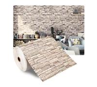 70cmx2m Meter Foam 3D Wall Stickers Self Adhesive Panel Home Decor Living Room Bedroom House Decoration Bathroom Brick Wallpaper(Color-05)