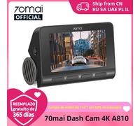 70mai Dash Cam A810 UHD 4K con HDR F1.8 GPS ADAS 24H estacionamiento 4G conectividad coche DVR 70mai 4G A810 seguimiento de ruta de doble canal