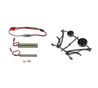70mm 58mm Waterproof Front Rear Bumper Led Light Bar for 1/10 MAXX RC Car & Rear Tail Pulley Kit for 1/8 HPI