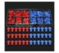 70Pcs Quick Splice Wire Connector Blue Red Electrical Cable Fast Terminal Crimp