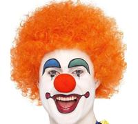70s 80s 1980s Hombre Mujer Crazy Payaso Peluca Afro Disfraz Naranja de Smiffys